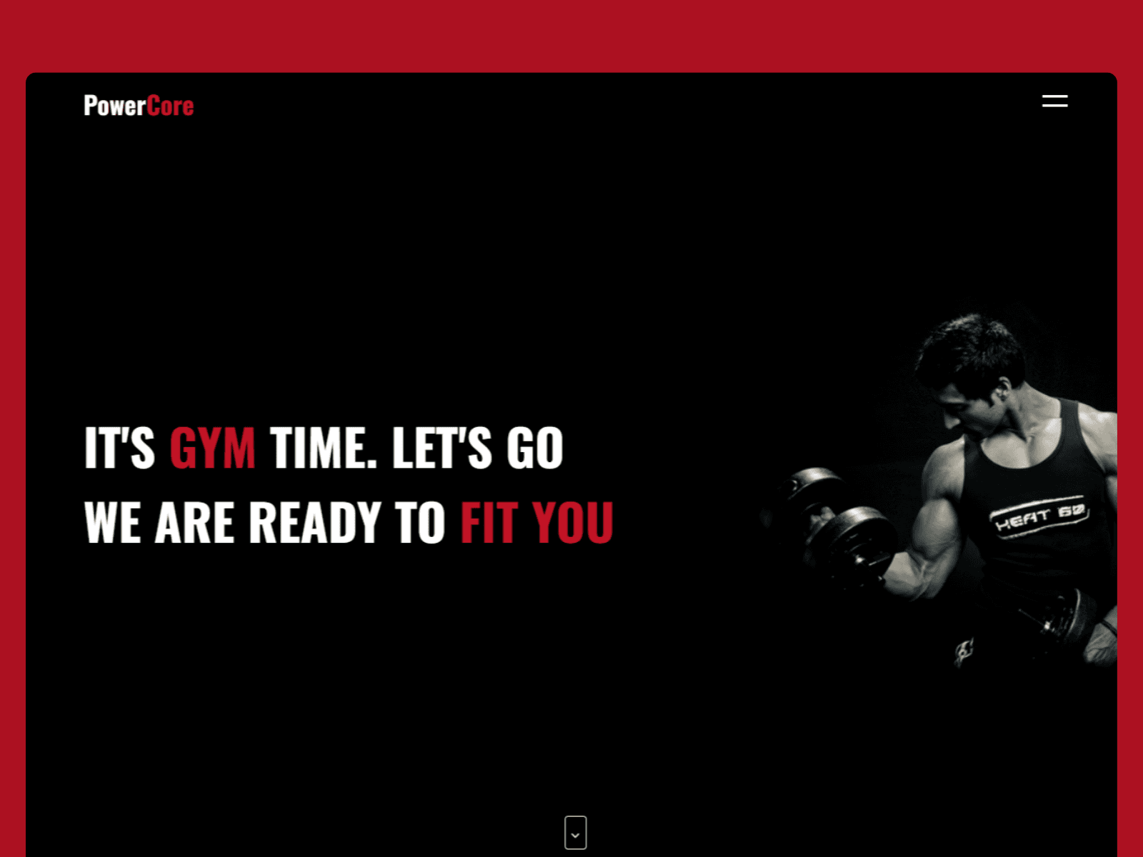 PowerCore Gym Website preview