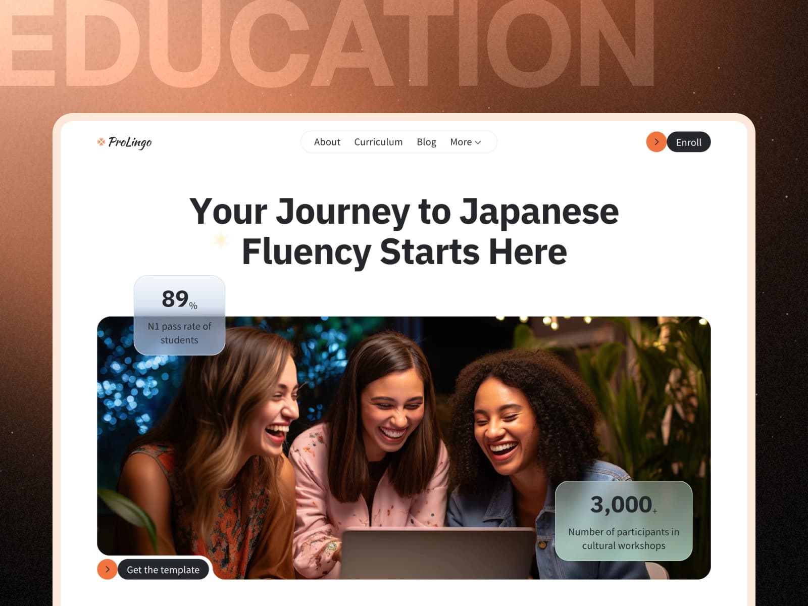 ProLingo — Language Learning Template preview