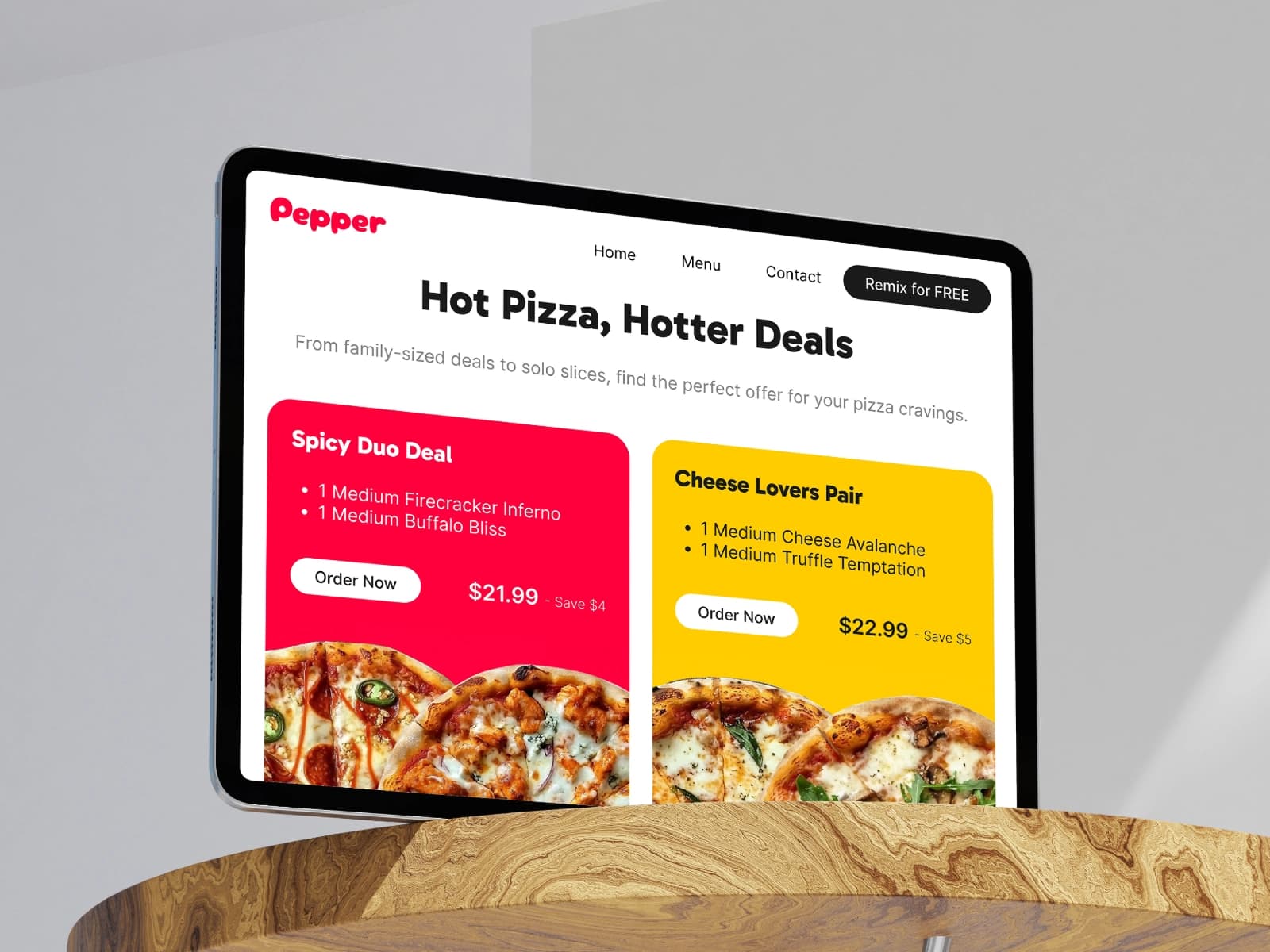 Pepper — Restaurant/Food Delivery Template hover preview