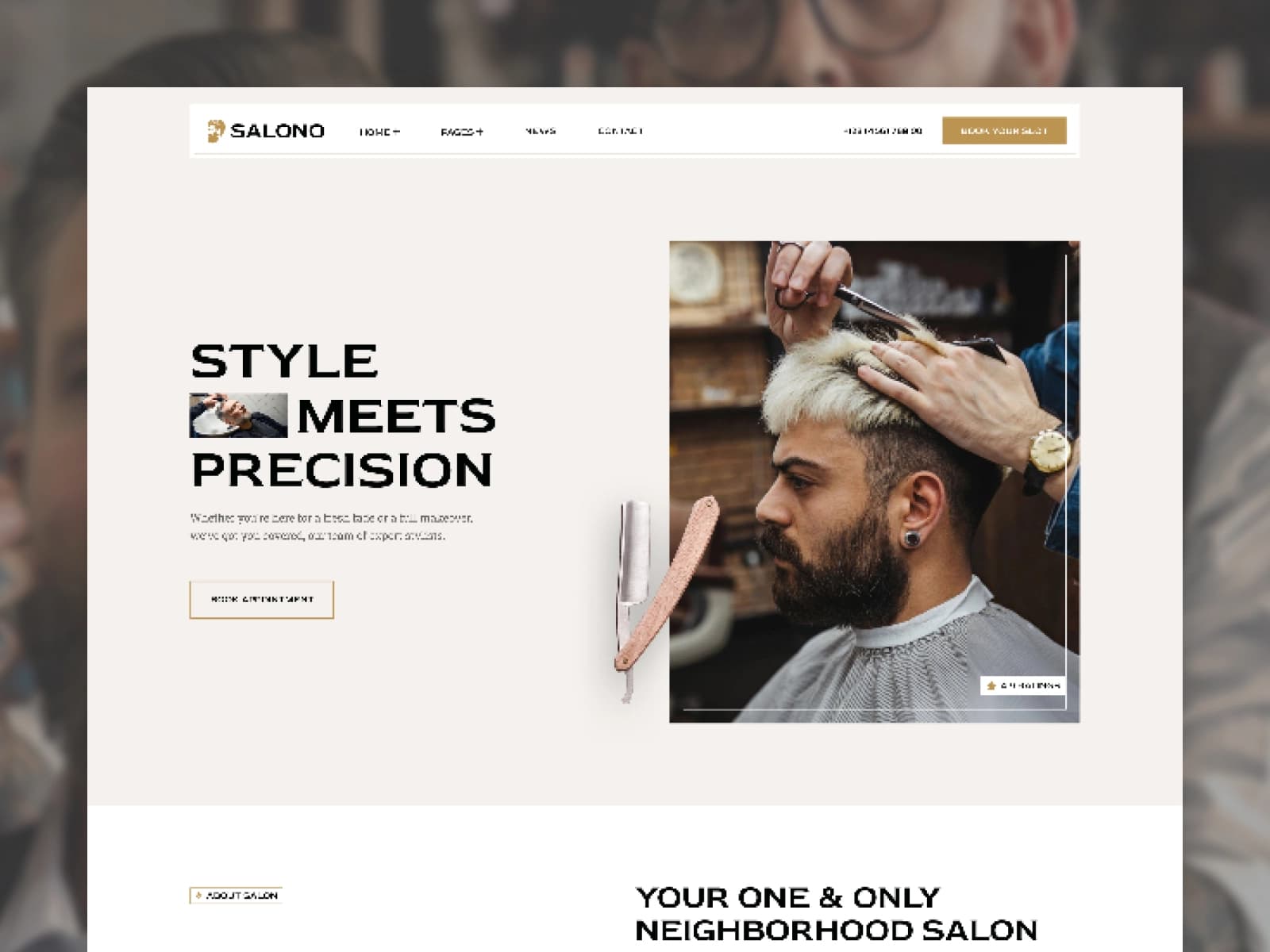 Salono — Men's Salon & Barber Template hover preview