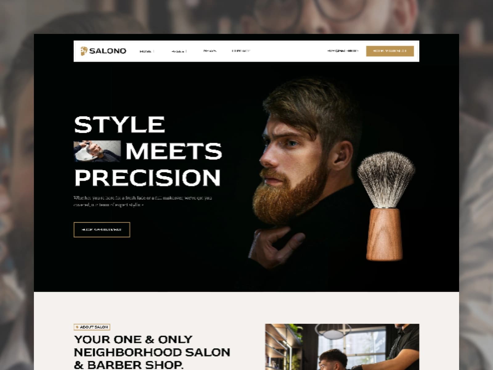 Salono — Men's Salon & Barber Template preview