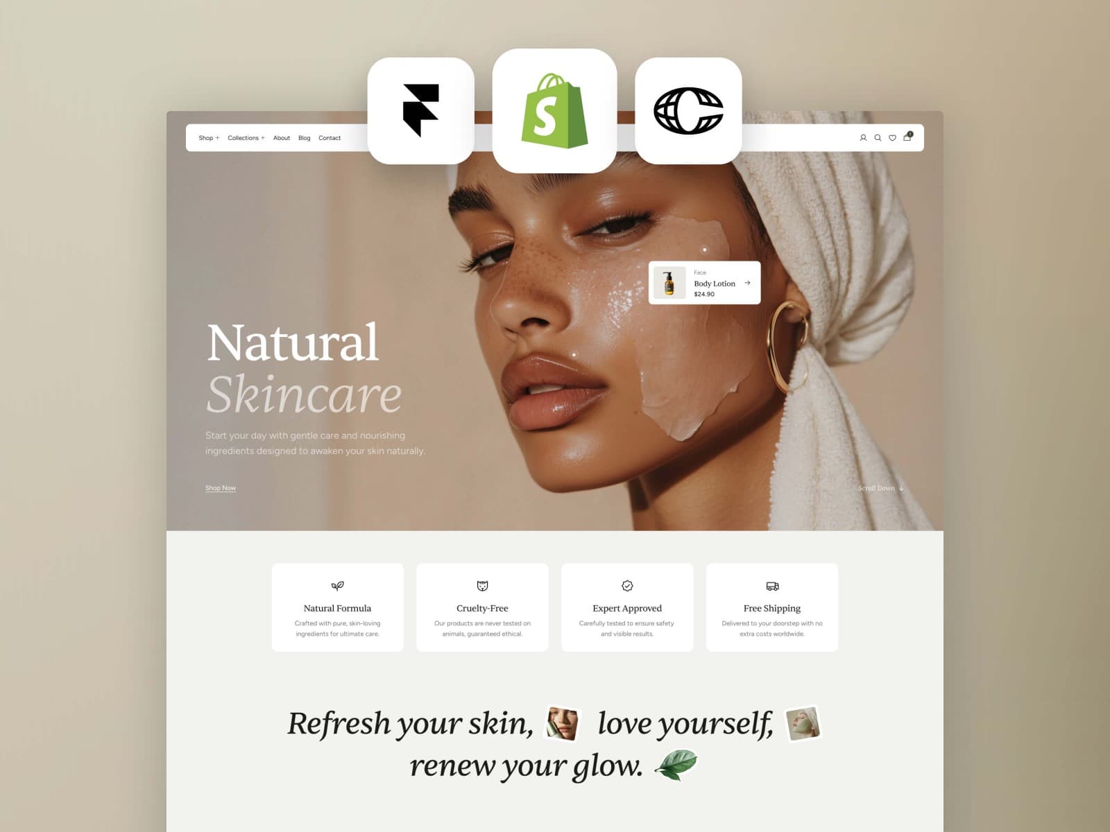 Kanva — E-Commerce Shopify Framer Template preview