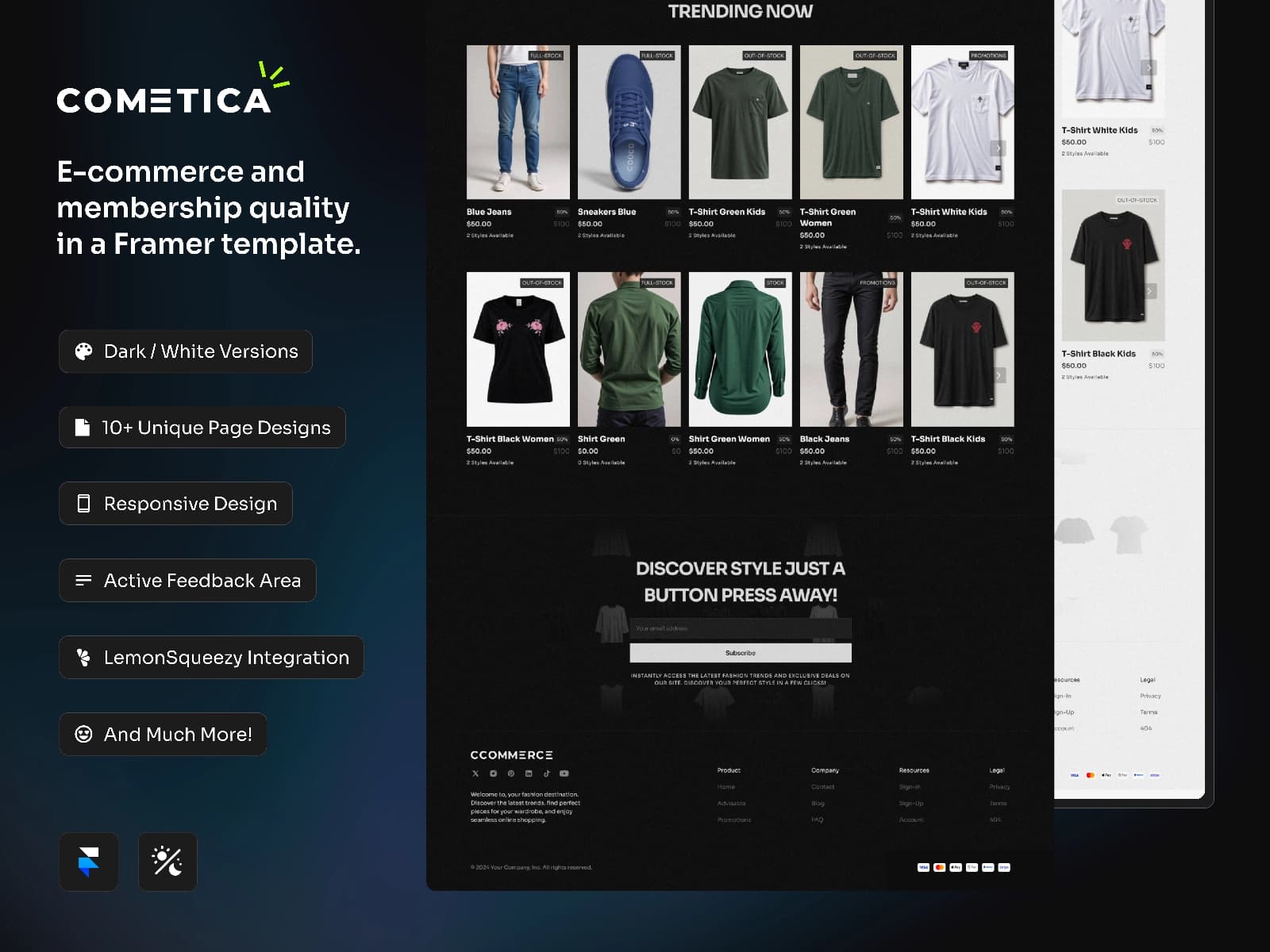 Cometica — Ecommerce Template preview