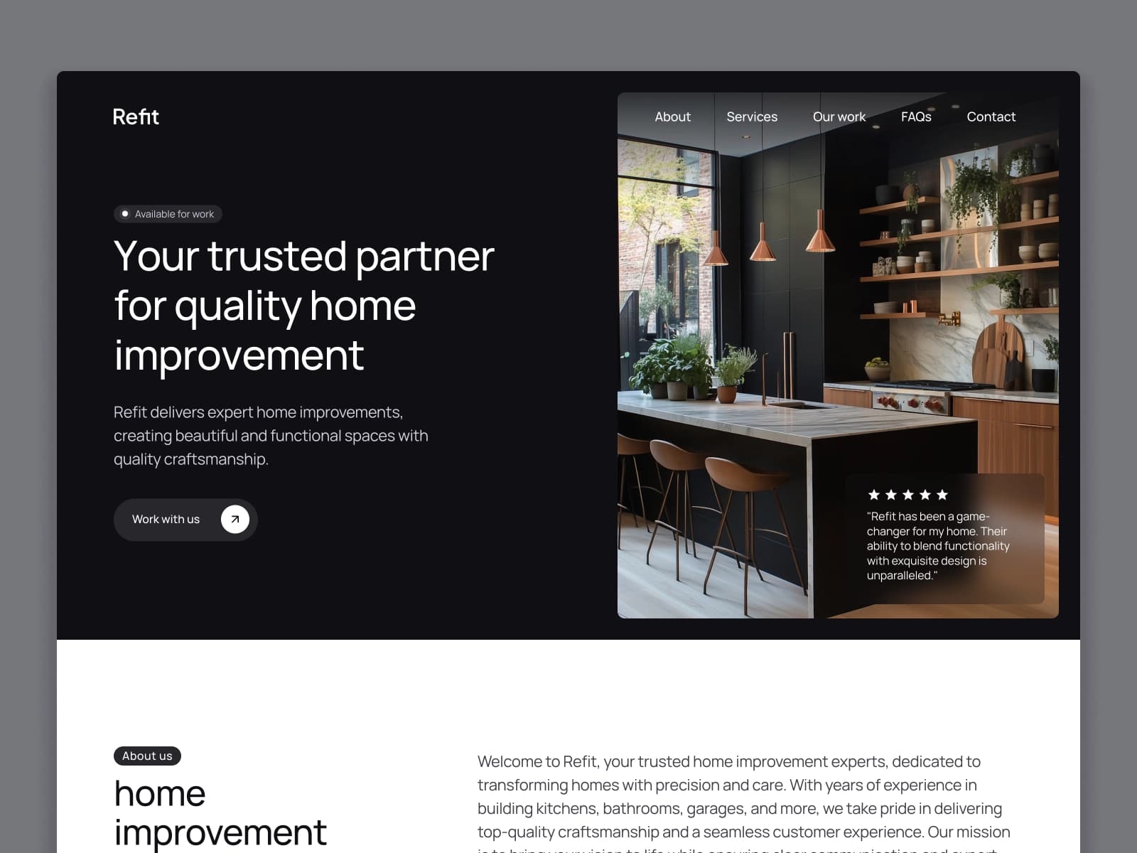 Refit — Construction & Renovation Template preview